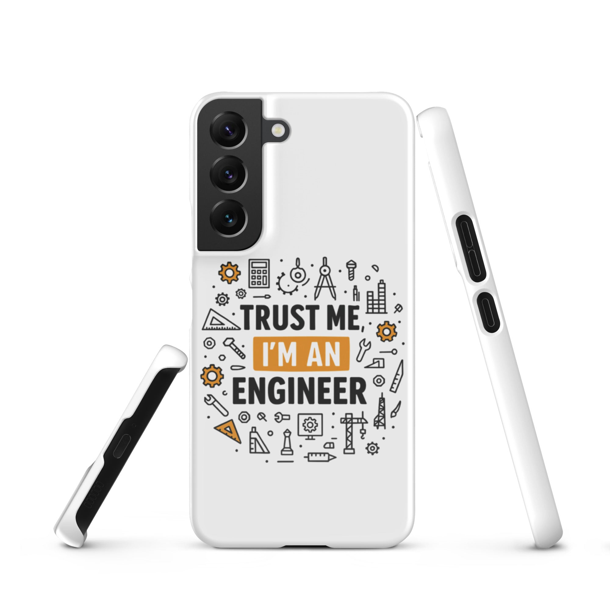 Foto di - Cover Resistente e Sottile Samsung - Compatibile con Ricarica Wireless - Fidati Di me sono un ingegnere-Smartphone-Biiply