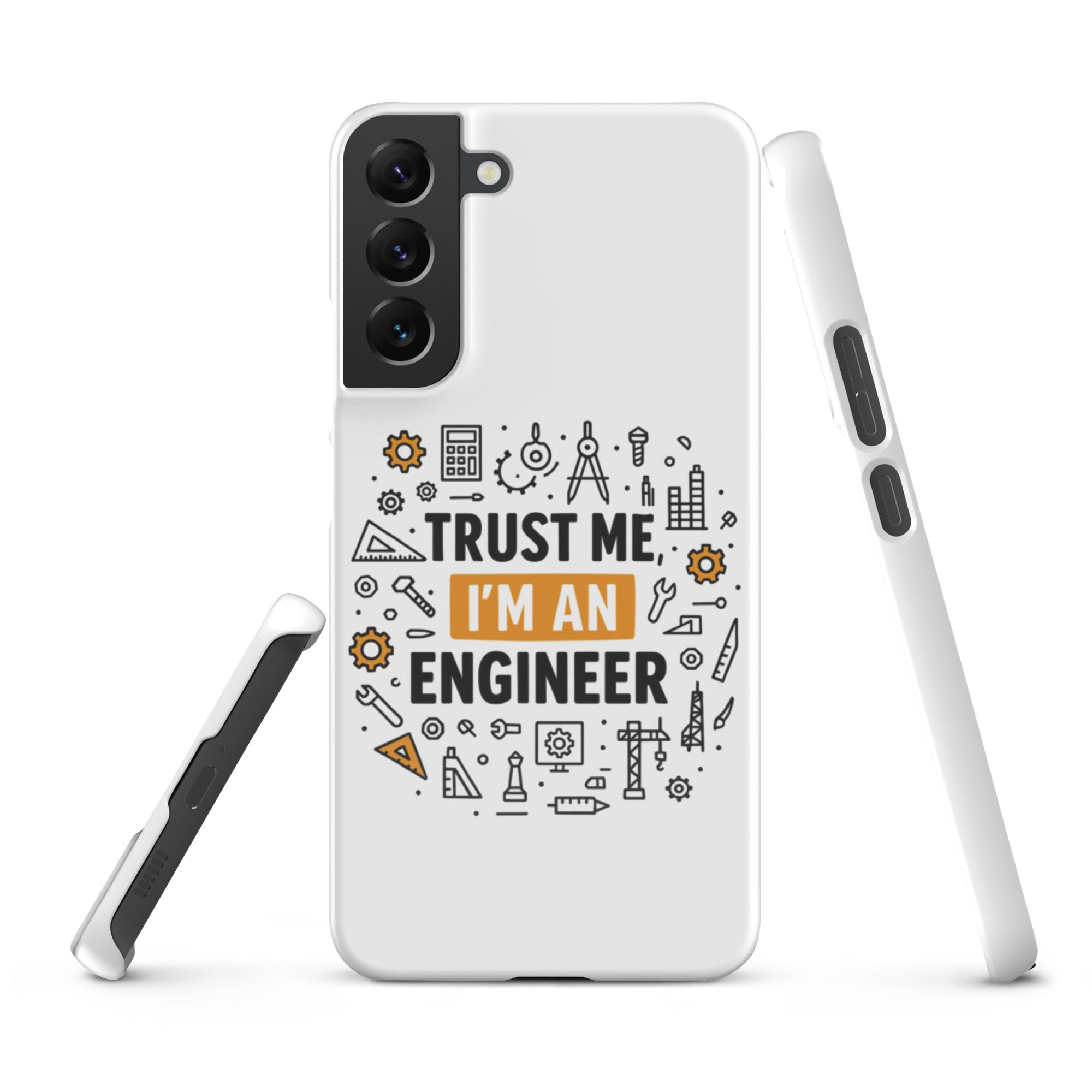 Foto di - Cover Resistente e Sottile Samsung - Compatibile con Ricarica Wireless - Fidati Di me sono un ingegnere-Smartphone-Biiply