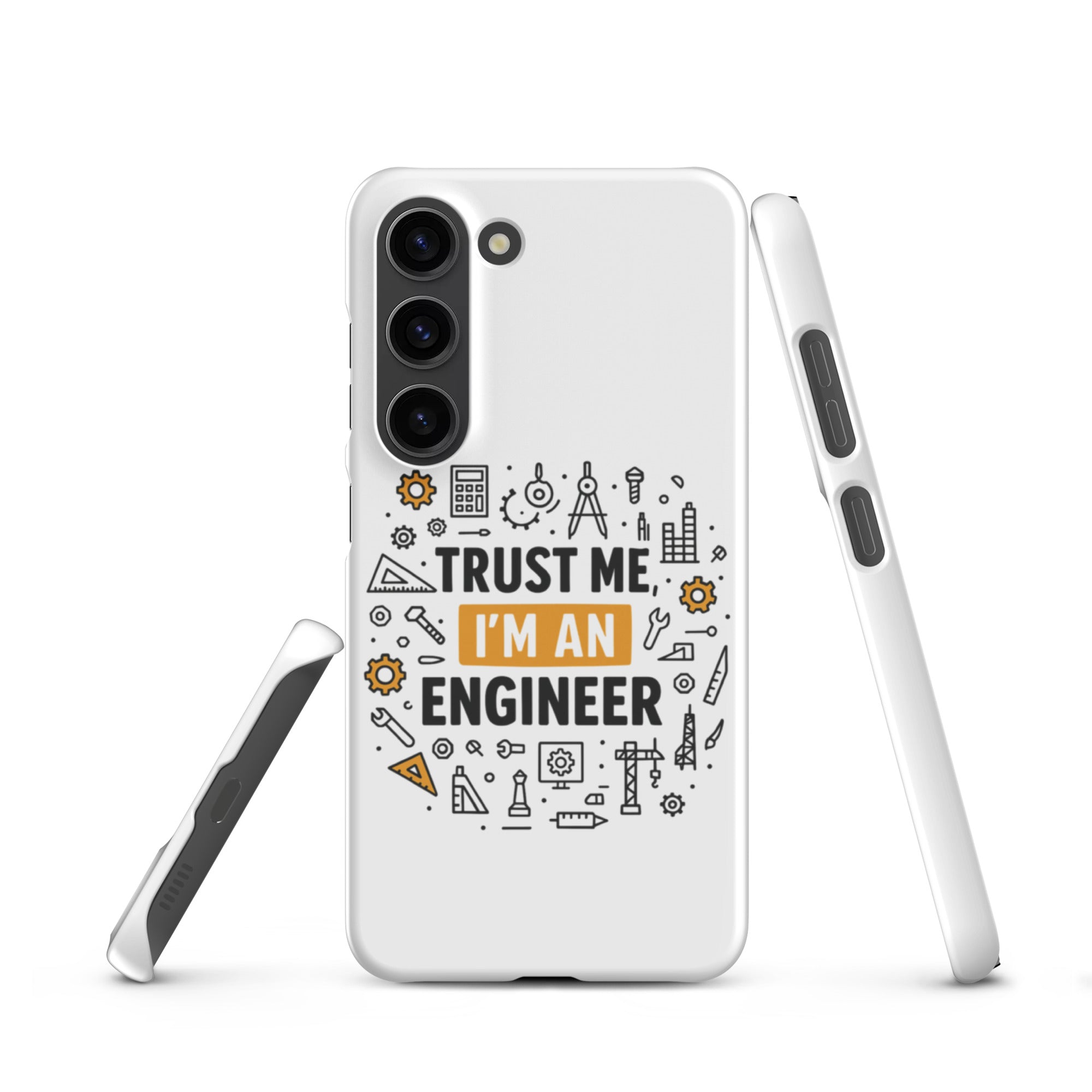 Foto di - Cover Resistente e Sottile Samsung - Compatibile con Ricarica Wireless - Fidati Di me sono un ingegnere-Smartphone-Biiply