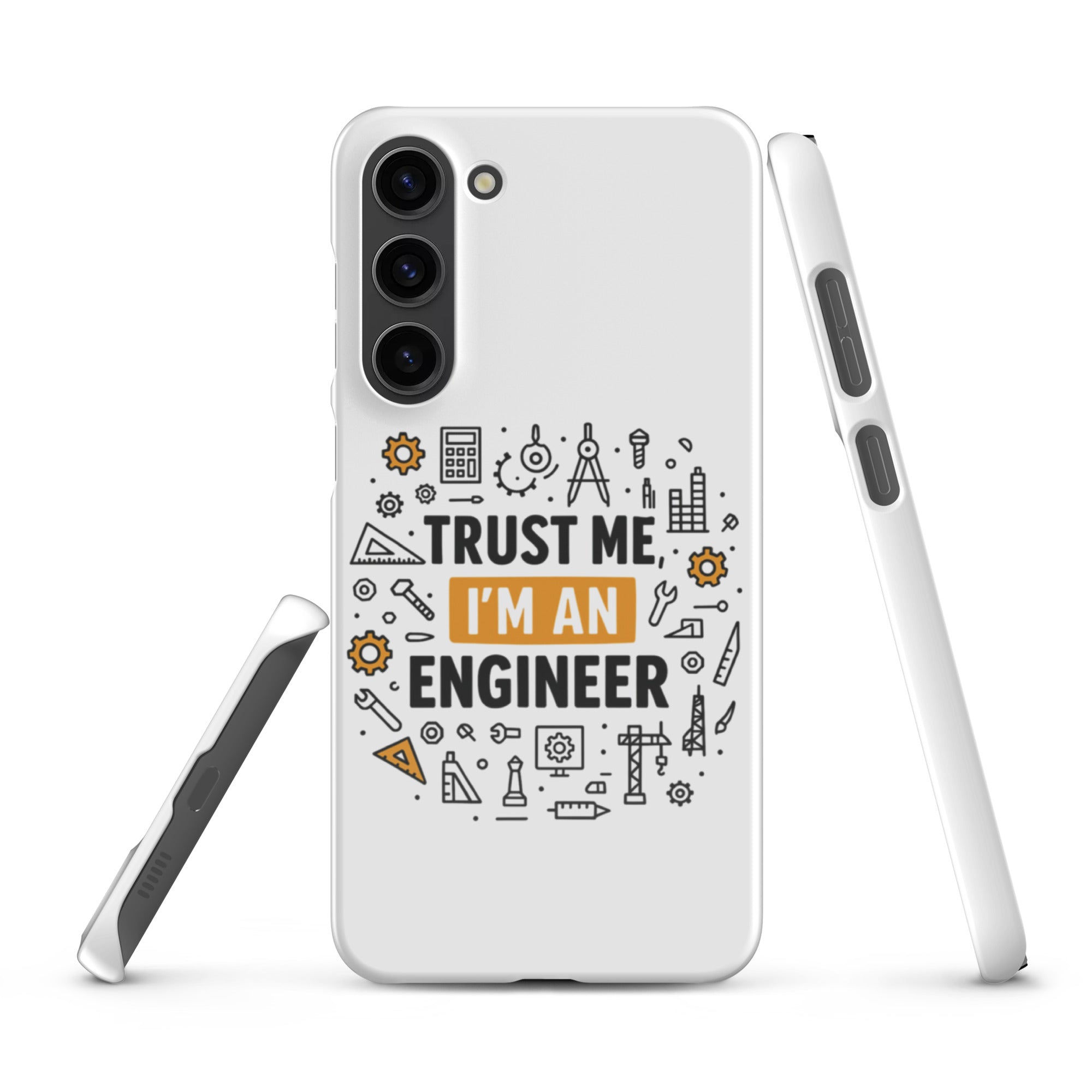 Foto di - Cover Resistente e Sottile Samsung - Compatibile con Ricarica Wireless - Fidati Di me sono un ingegnere-Smartphone-Biiply