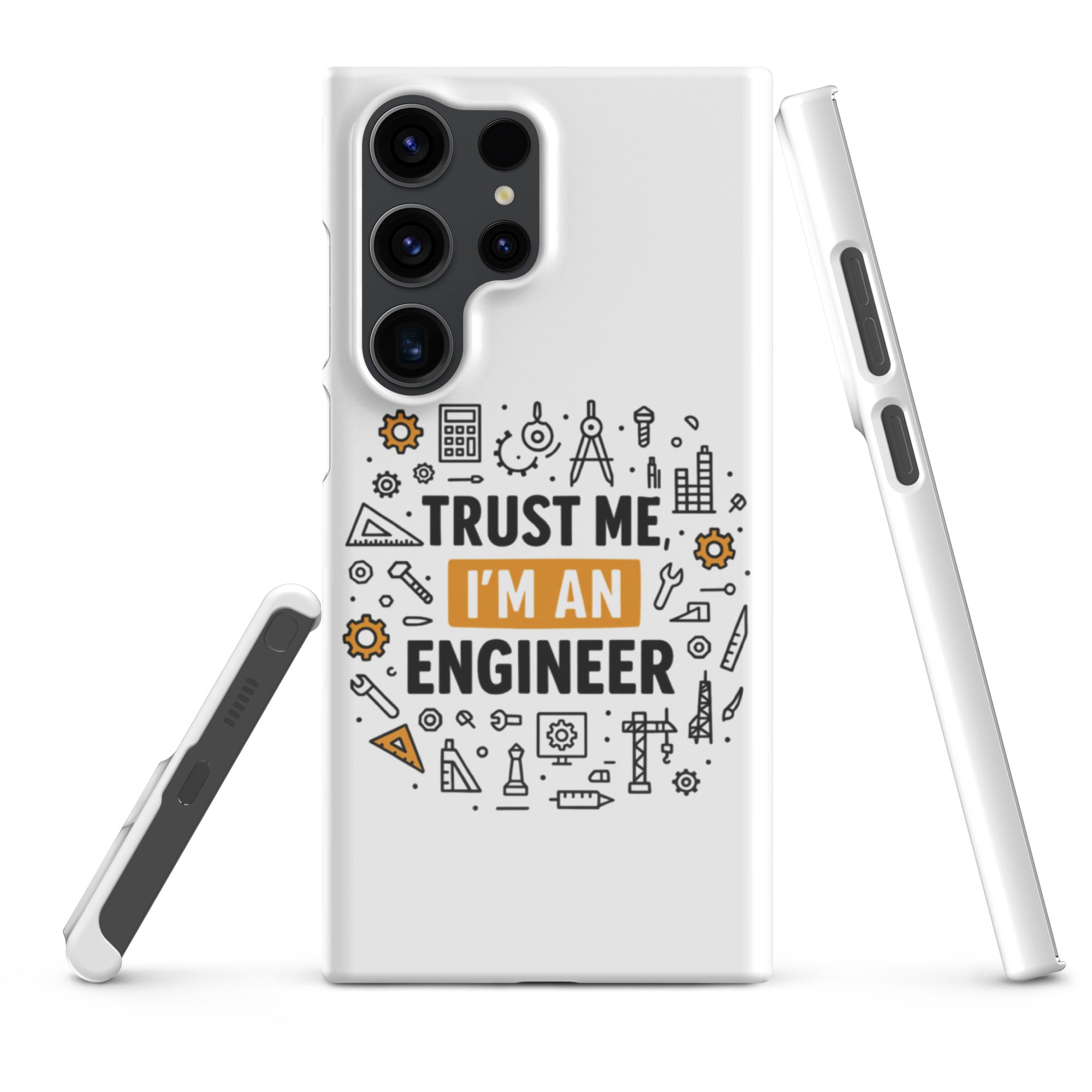 Foto di - Cover Resistente e Sottile Samsung - Compatibile con Ricarica Wireless - Fidati Di me sono un ingegnere-Smartphone-Biiply