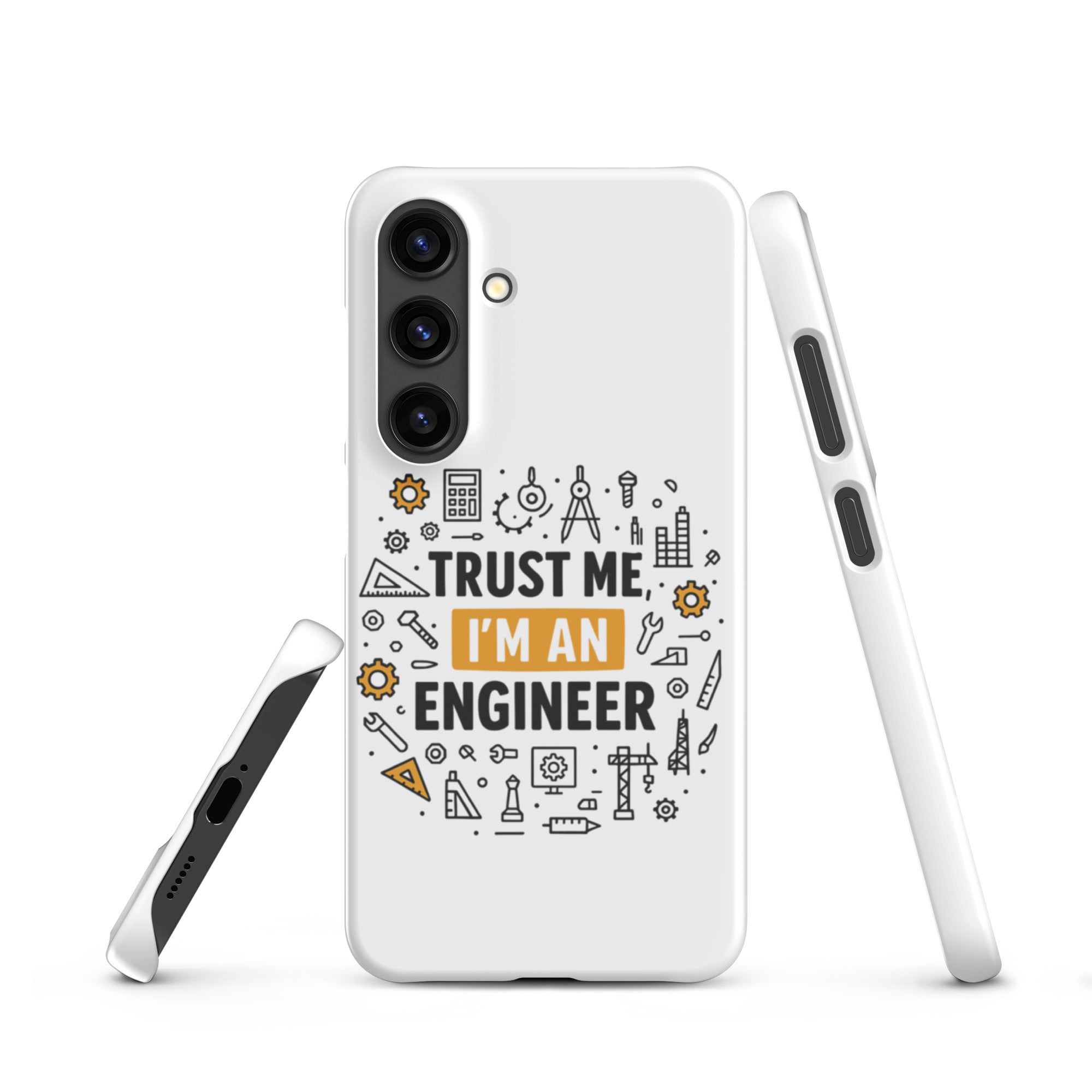 Foto di - Cover Resistente e Sottile Samsung - Compatibile con Ricarica Wireless - Fidati Di me sono un ingegnere-Smartphone-Biiply