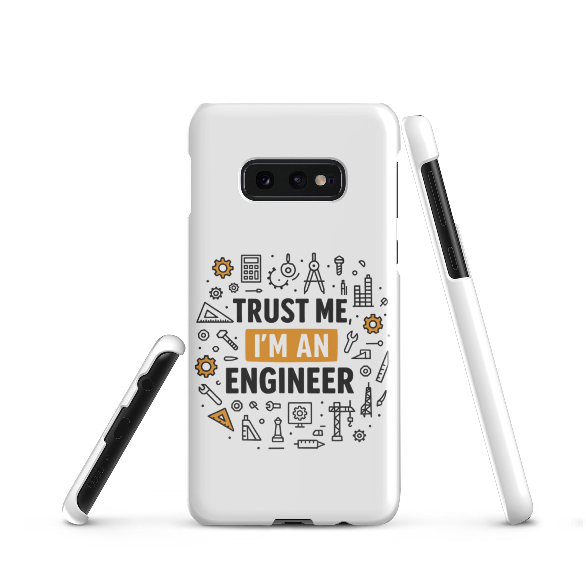 Foto di - Cover Resistente e Sottile Samsung - Compatibile con Ricarica Wireless - Fidati Di me sono un ingegnere-Smartphone-Biiply