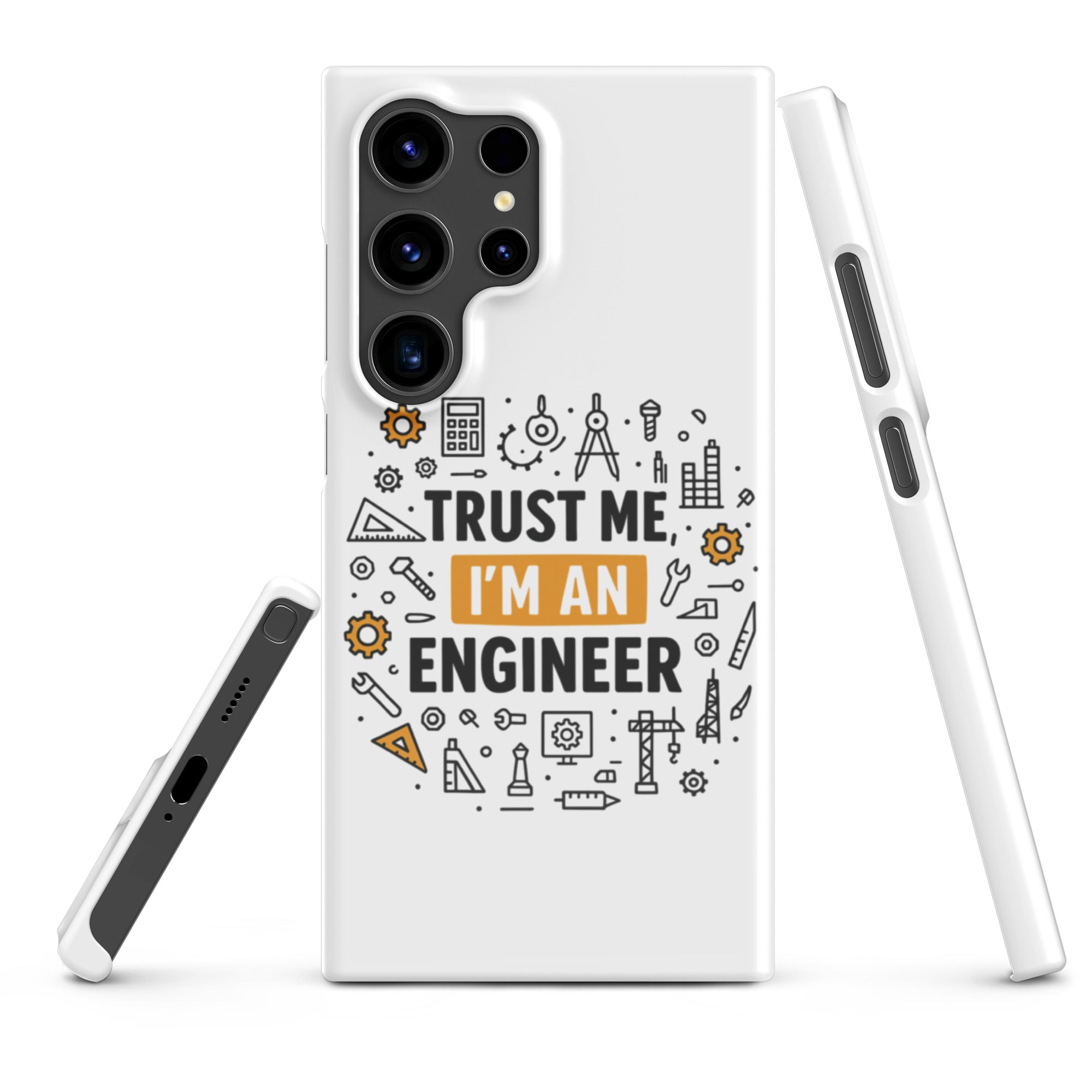 Foto di - Cover Resistente e Sottile Samsung - Compatibile con Ricarica Wireless - Fidati Di me sono un ingegnere-Smartphone-Biiply