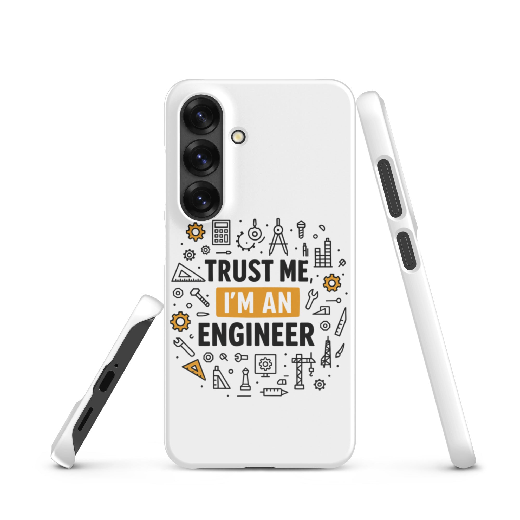 Foto di - Cover Resistente e Sottile Samsung - Compatibile con Ricarica Wireless - Fidati Di me sono un ingegnere-Smartphone-Biiply