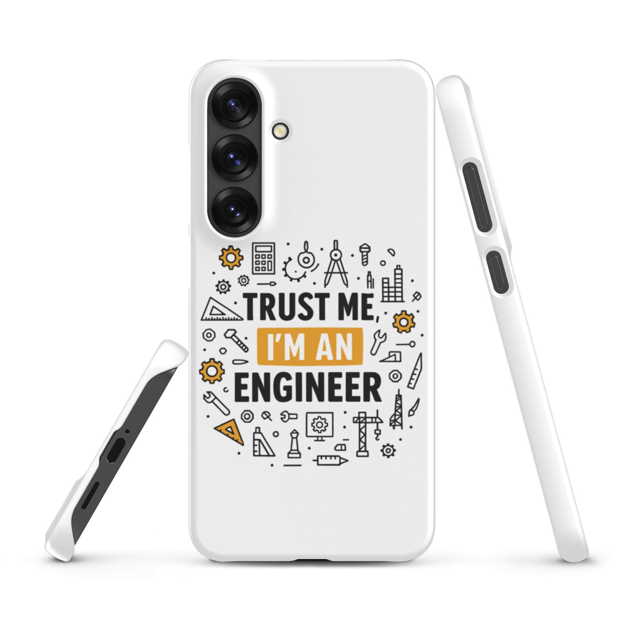 Foto di - Cover Resistente e Sottile Samsung - Compatibile con Ricarica Wireless - Fidati Di me sono un ingegnere-Smartphone-Biiply