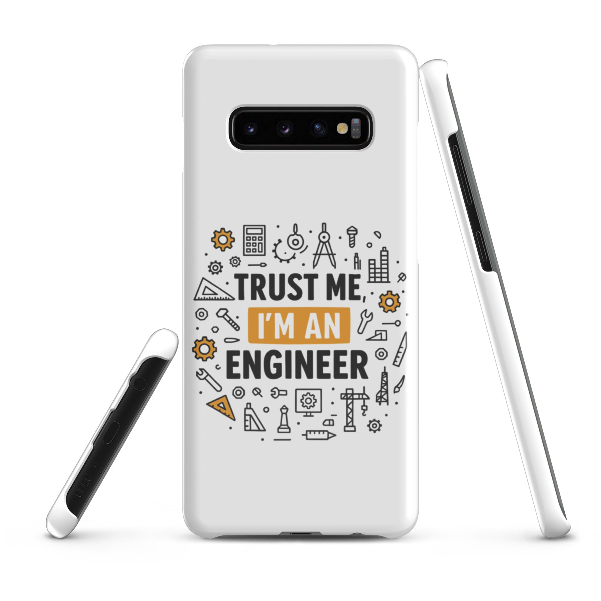 Foto di - Cover Resistente e Sottile Samsung - Compatibile con Ricarica Wireless - Fidati Di me sono un ingegnere-Smartphone-Biiply