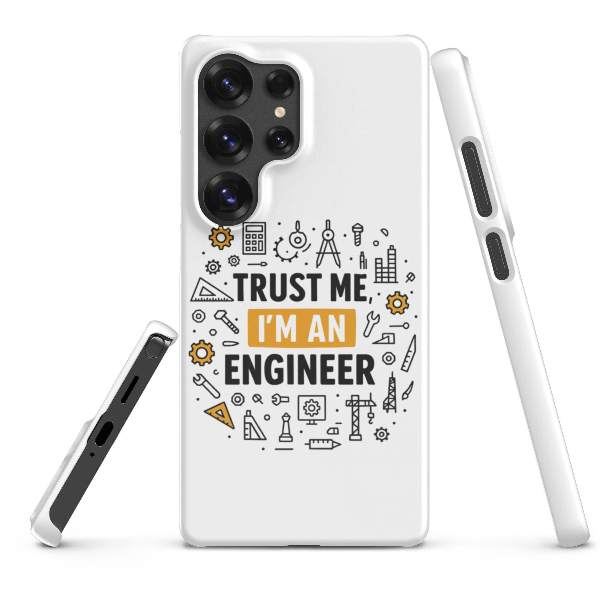 Foto di - Cover Resistente e Sottile Samsung - Compatibile con Ricarica Wireless - Fidati Di me sono un ingegnere-Smartphone-Biiply