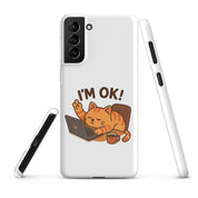 Foto di - Cover Resistente e Sottile Samsung - Compatibile con Ricarica Wireless - Gatto Sto Bene-Biiply