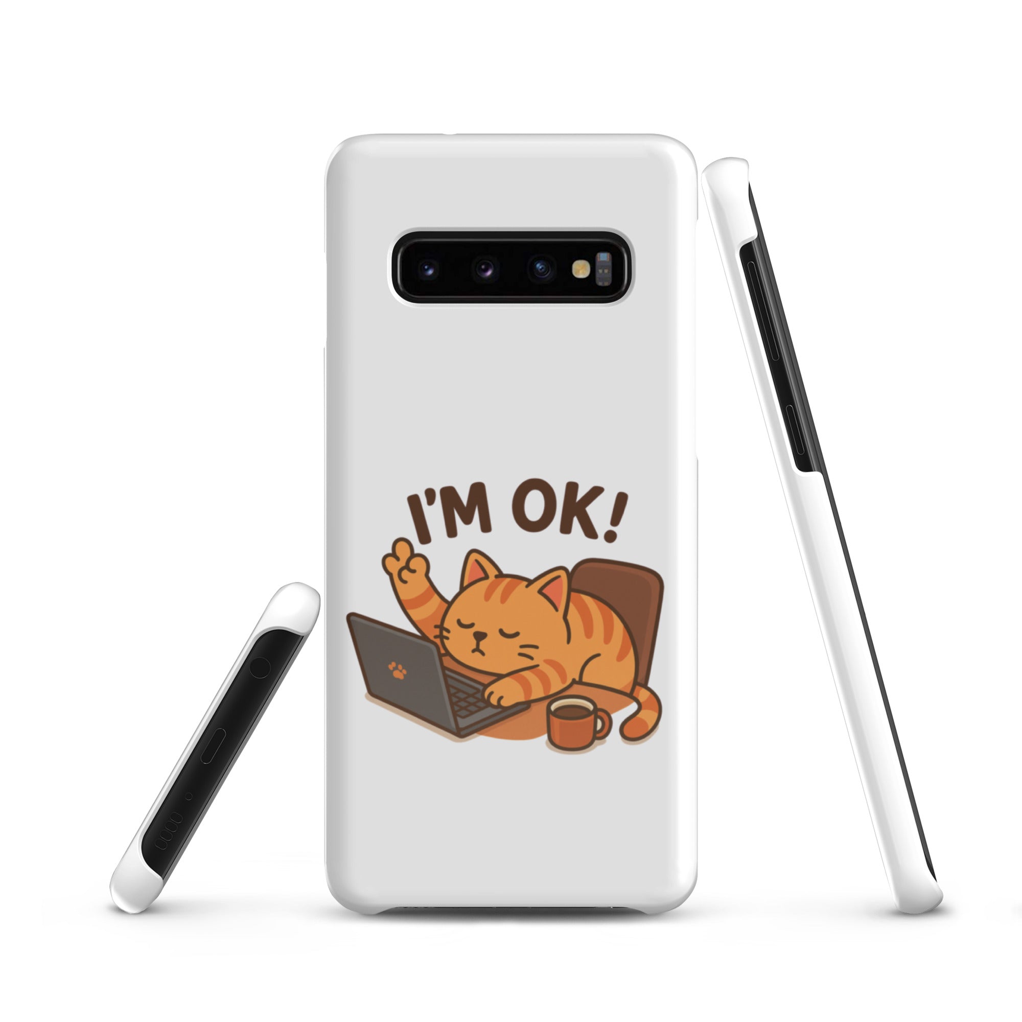 Foto di - Cover Resistente e Sottile Samsung - Compatibile con Ricarica Wireless - Gatto Sto Bene-Biiply