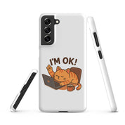 Foto di - Cover Resistente e Sottile Samsung - Compatibile con Ricarica Wireless - Gatto Sto Bene-Biiply