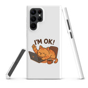 Foto di - Cover Resistente e Sottile Samsung - Compatibile con Ricarica Wireless - Gatto Sto Bene-Biiply