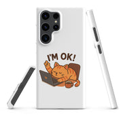 Foto di - Cover Resistente e Sottile Samsung - Compatibile con Ricarica Wireless - Gatto Sto Bene-Biiply