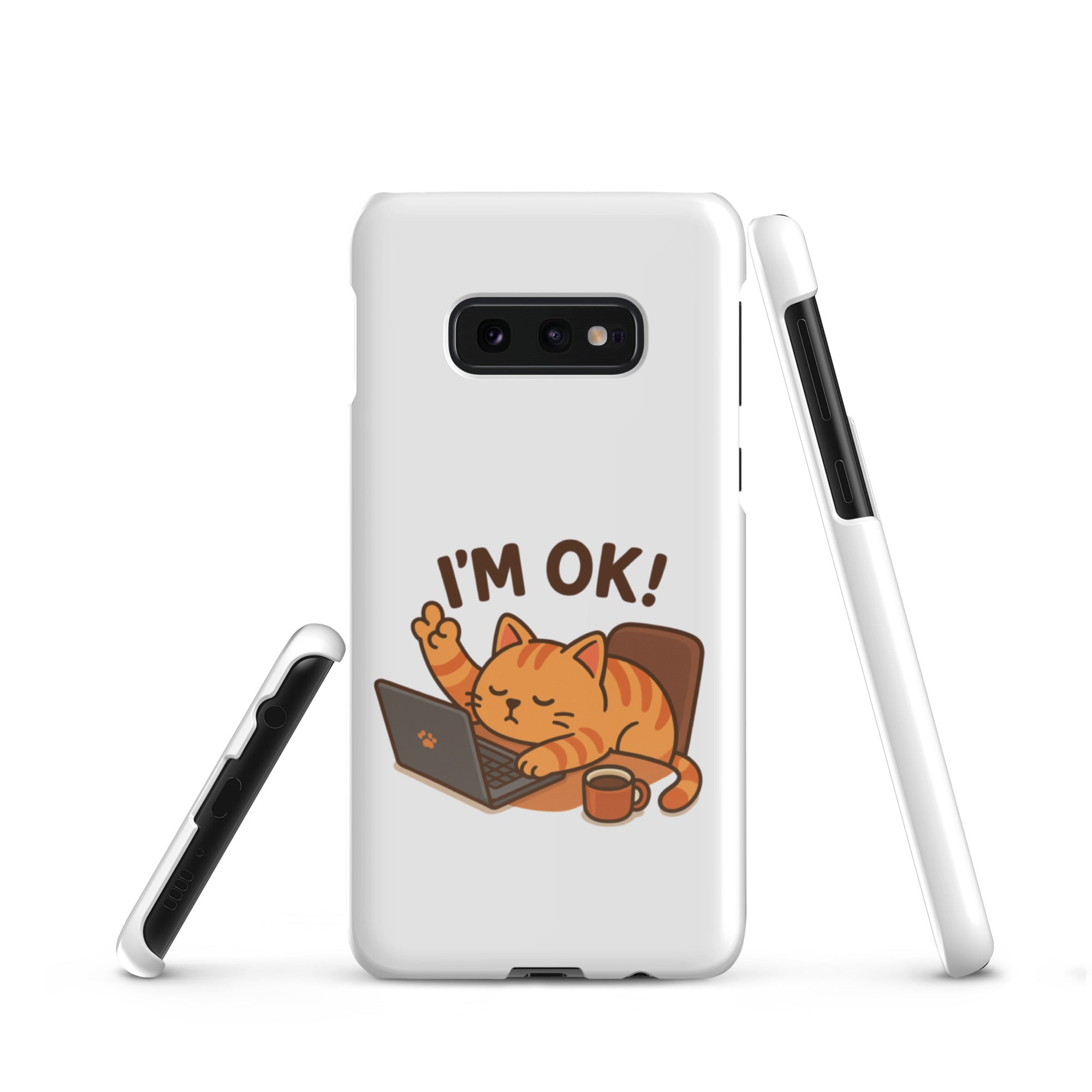 Foto di - Cover Resistente e Sottile Samsung - Compatibile con Ricarica Wireless - Gatto Sto Bene-Biiply