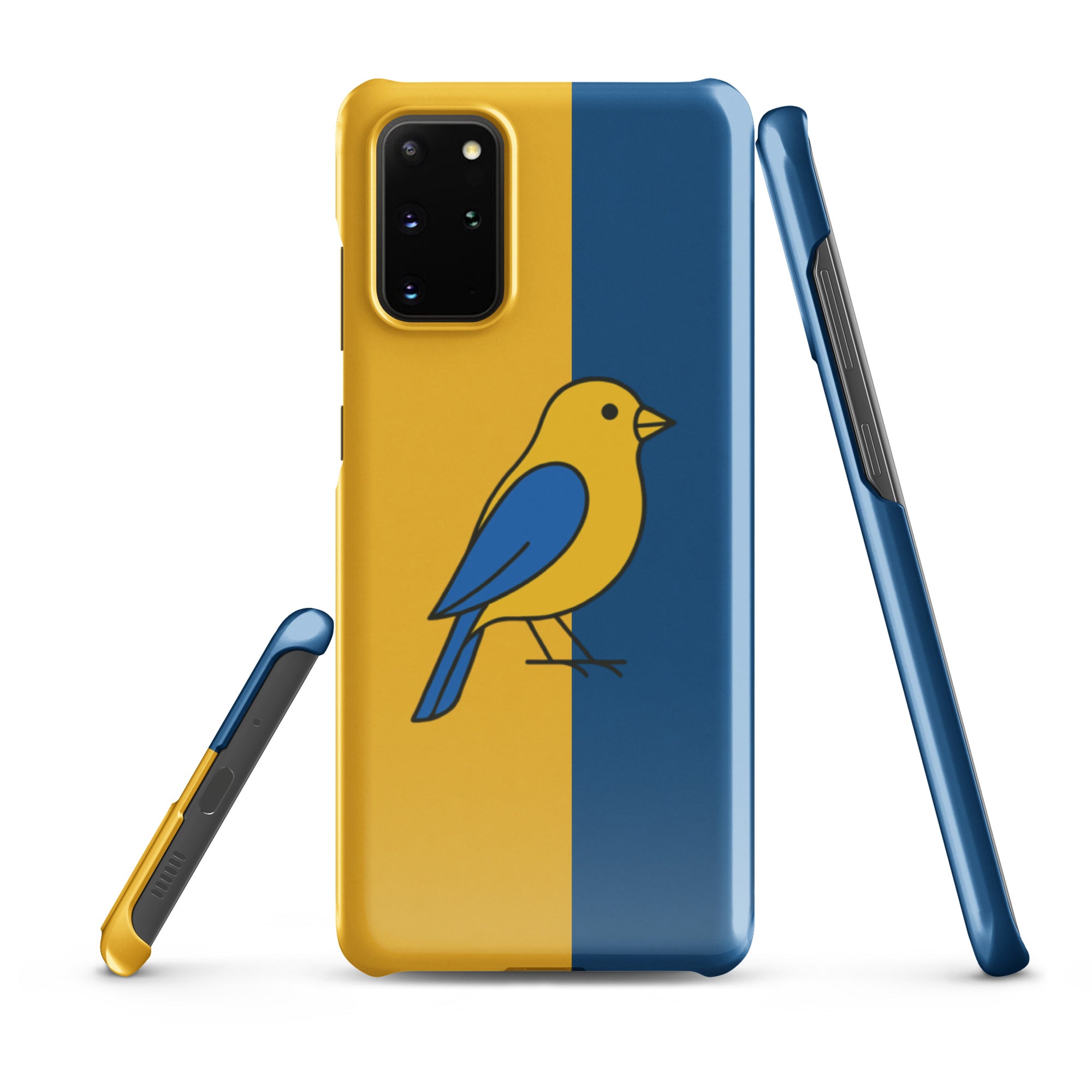 Foto di - Cover Resistente e Sottile Samsung - Compatibile con Ricarica Wireless - Giallo Blu-Smartphone-Biiply