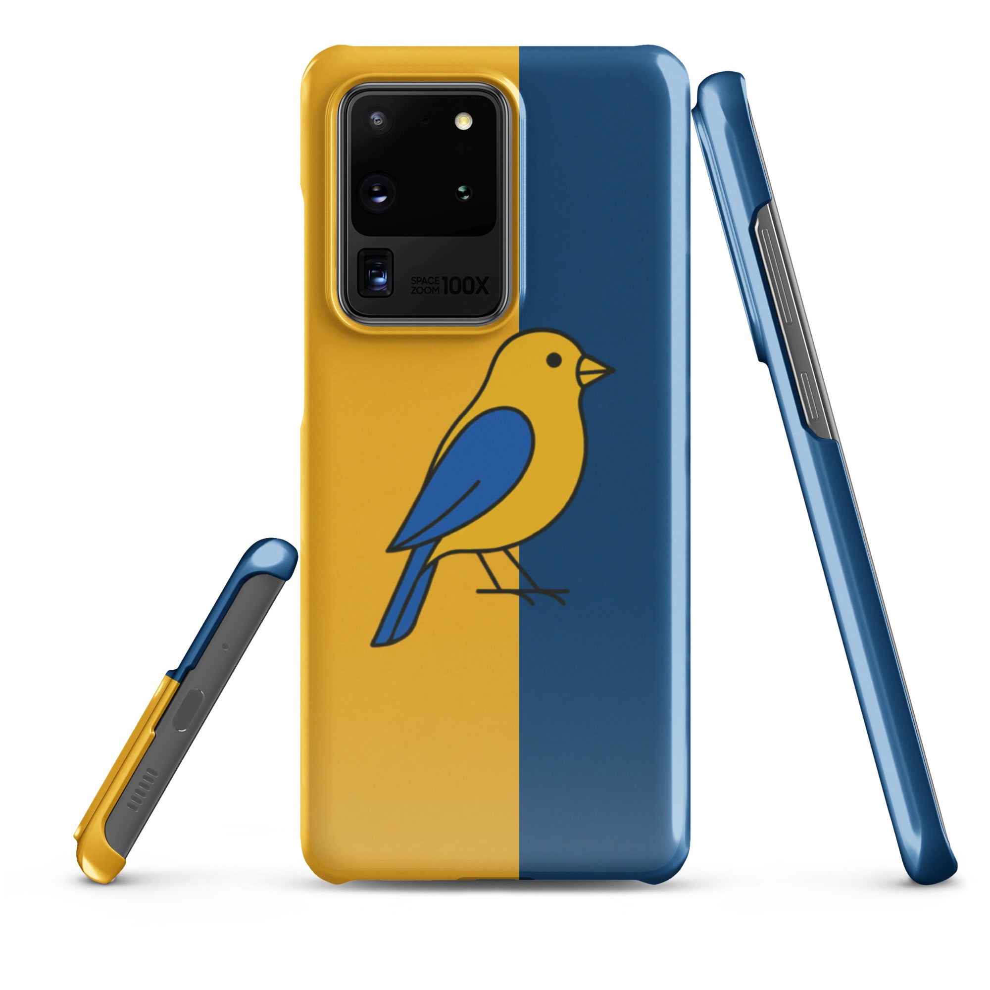Foto di - Cover Resistente e Sottile Samsung - Compatibile con Ricarica Wireless - Giallo Blu-Smartphone-Biiply