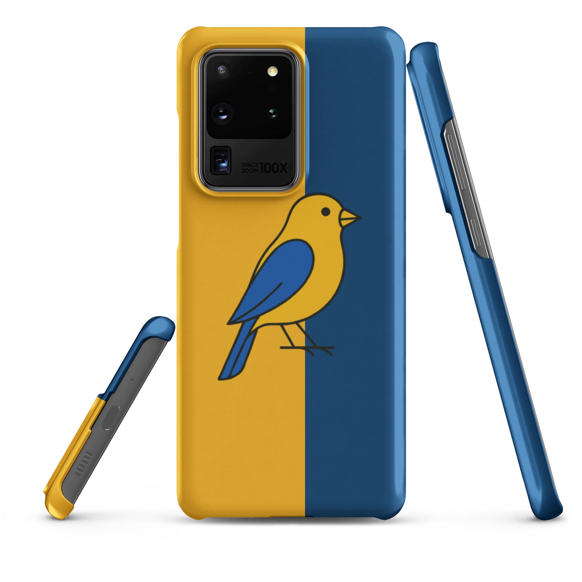 Foto di - Cover Resistente e Sottile Samsung - Compatibile con Ricarica Wireless - Giallo Blu-Smartphone-Biiply