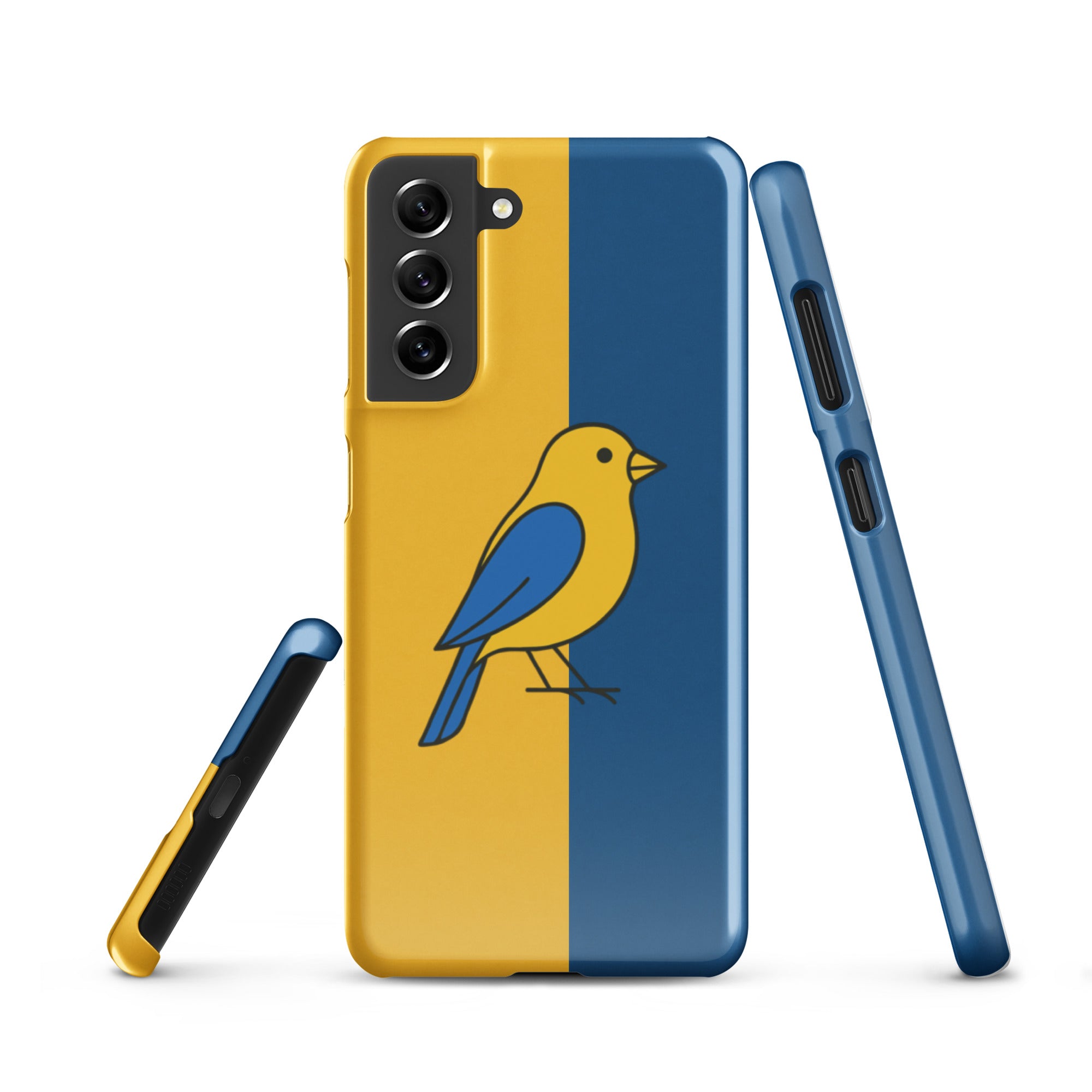 Foto di - Cover Resistente e Sottile Samsung - Compatibile con Ricarica Wireless - Giallo Blu-Smartphone-Biiply