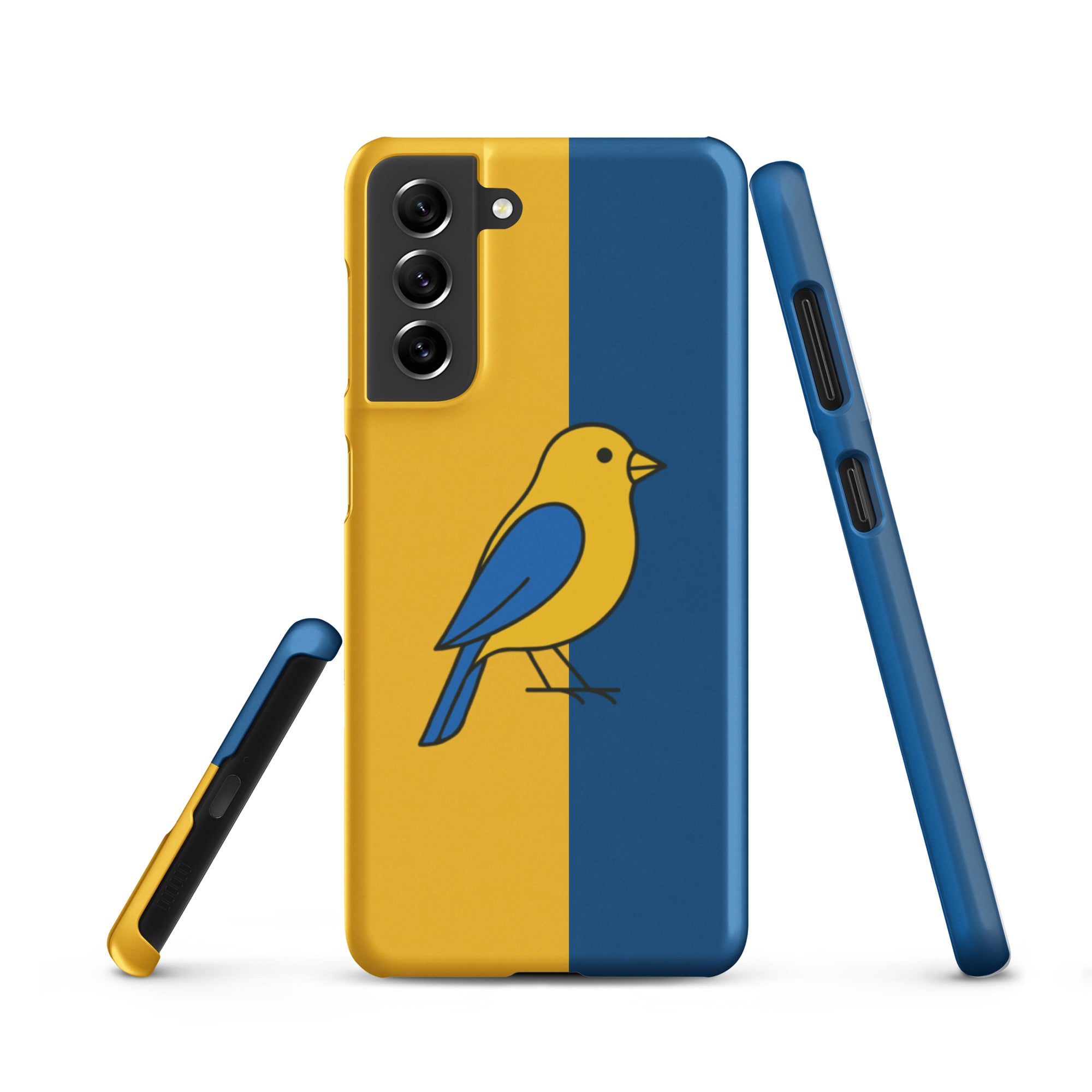 Foto di - Cover Resistente e Sottile Samsung - Compatibile con Ricarica Wireless - Giallo Blu-Smartphone-Biiply