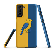 Foto di - Cover Resistente e Sottile Samsung - Compatibile con Ricarica Wireless - Giallo Blu-Smartphone-Biiply