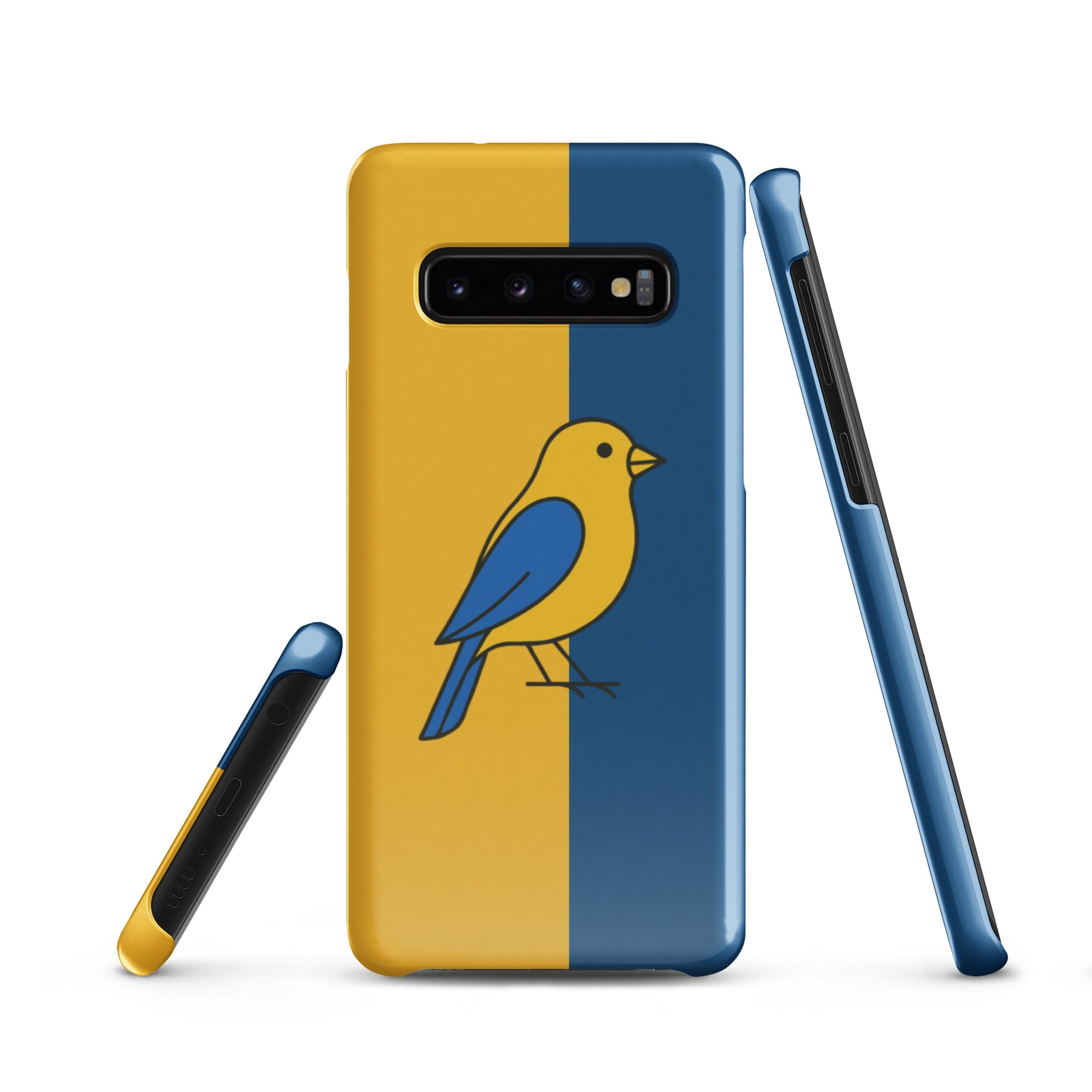 Foto di - Cover Resistente e Sottile Samsung - Compatibile con Ricarica Wireless - Giallo Blu-Smartphone-Biiply