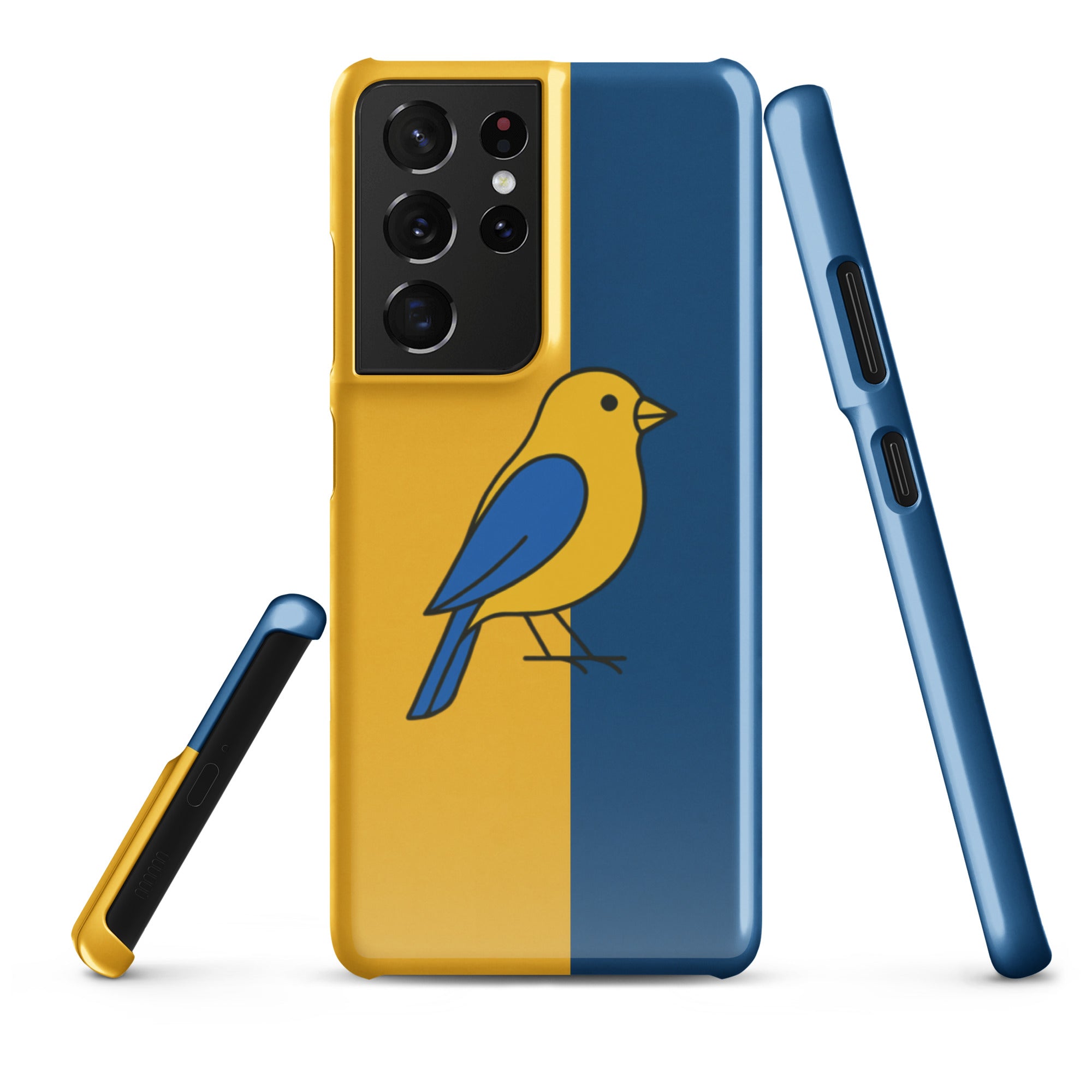 Foto di - Cover Resistente e Sottile Samsung - Compatibile con Ricarica Wireless - Giallo Blu-Smartphone-Biiply