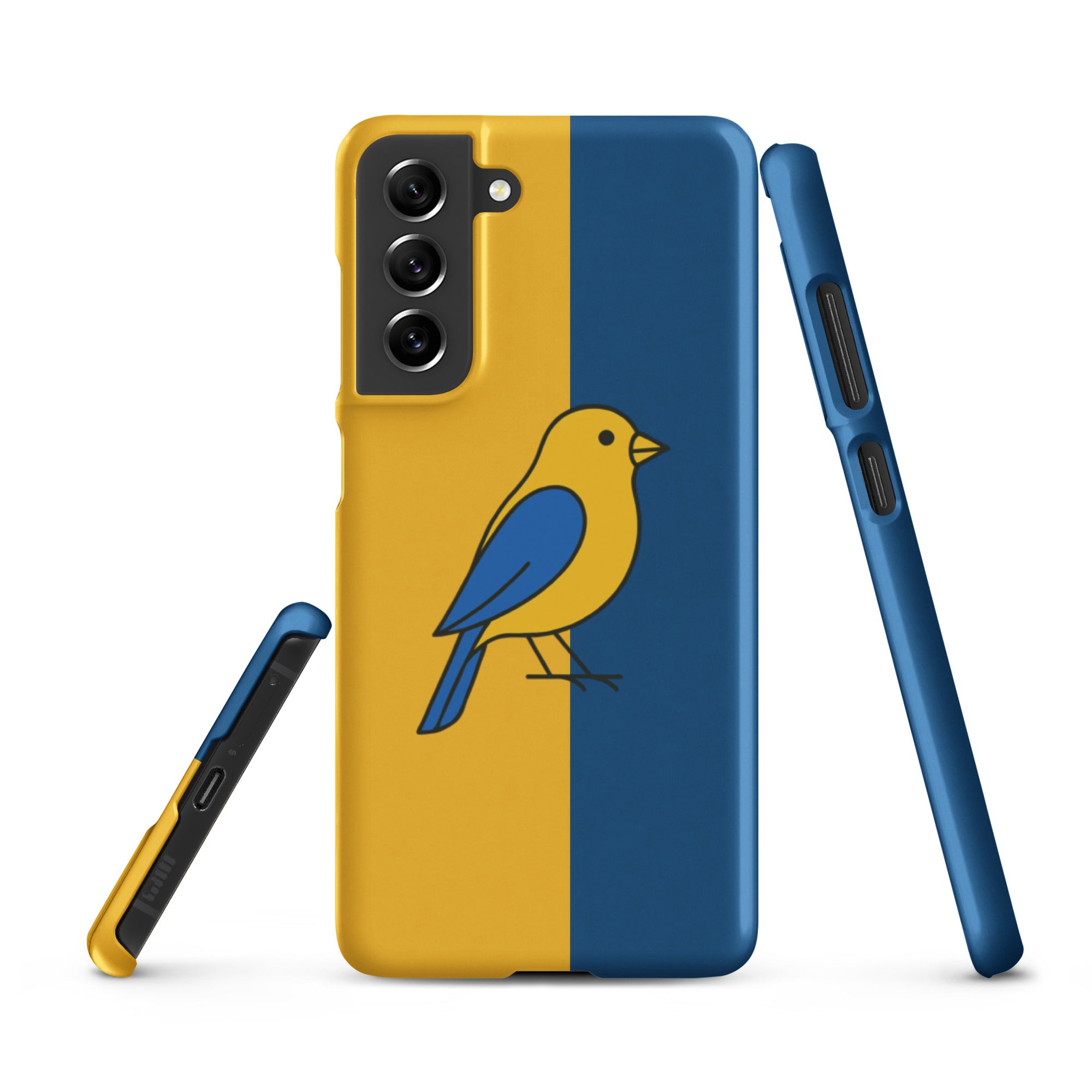 Foto di - Cover Resistente e Sottile Samsung - Compatibile con Ricarica Wireless - Giallo Blu-Smartphone-Biiply