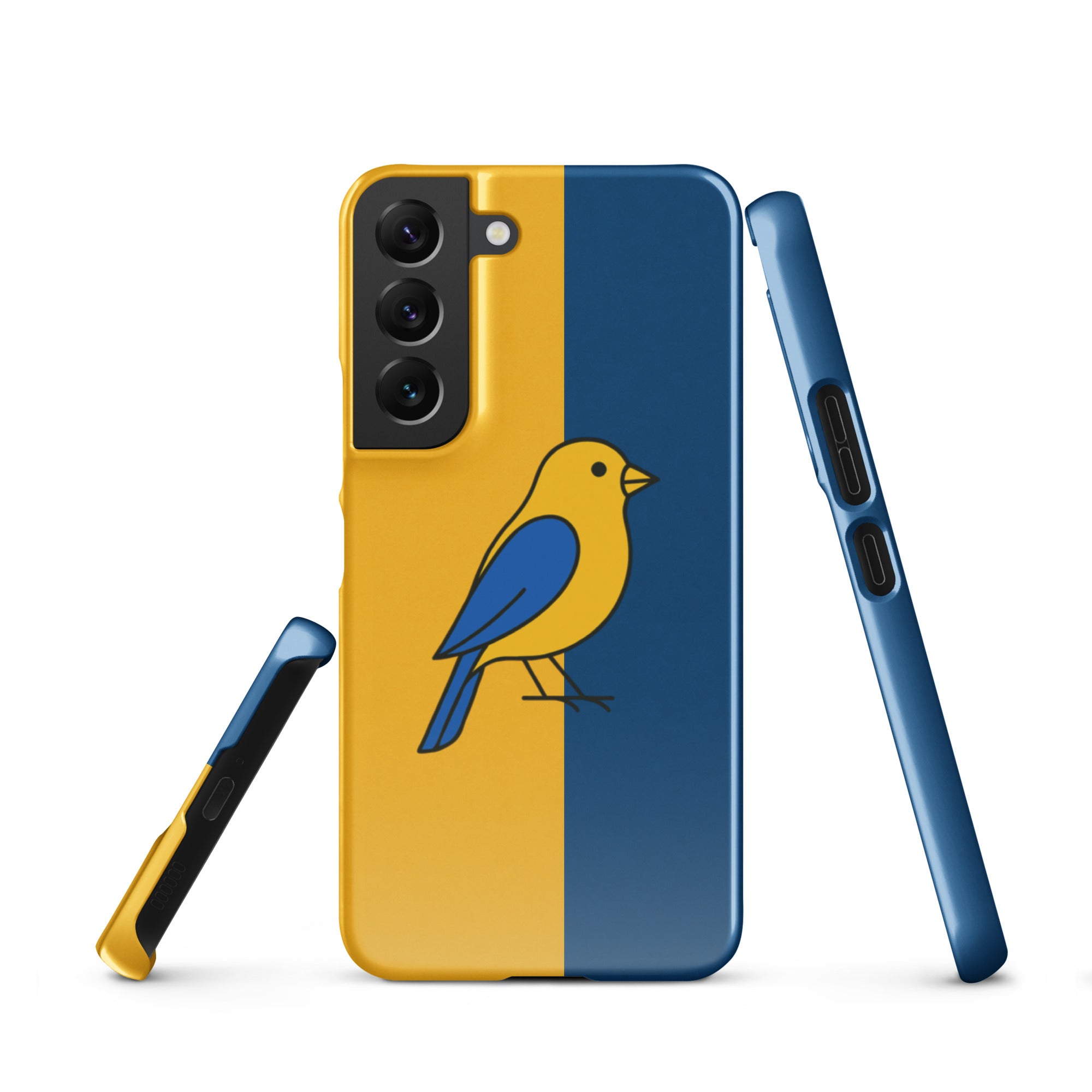Foto di - Cover Resistente e Sottile Samsung - Compatibile con Ricarica Wireless - Giallo Blu-Smartphone-Biiply