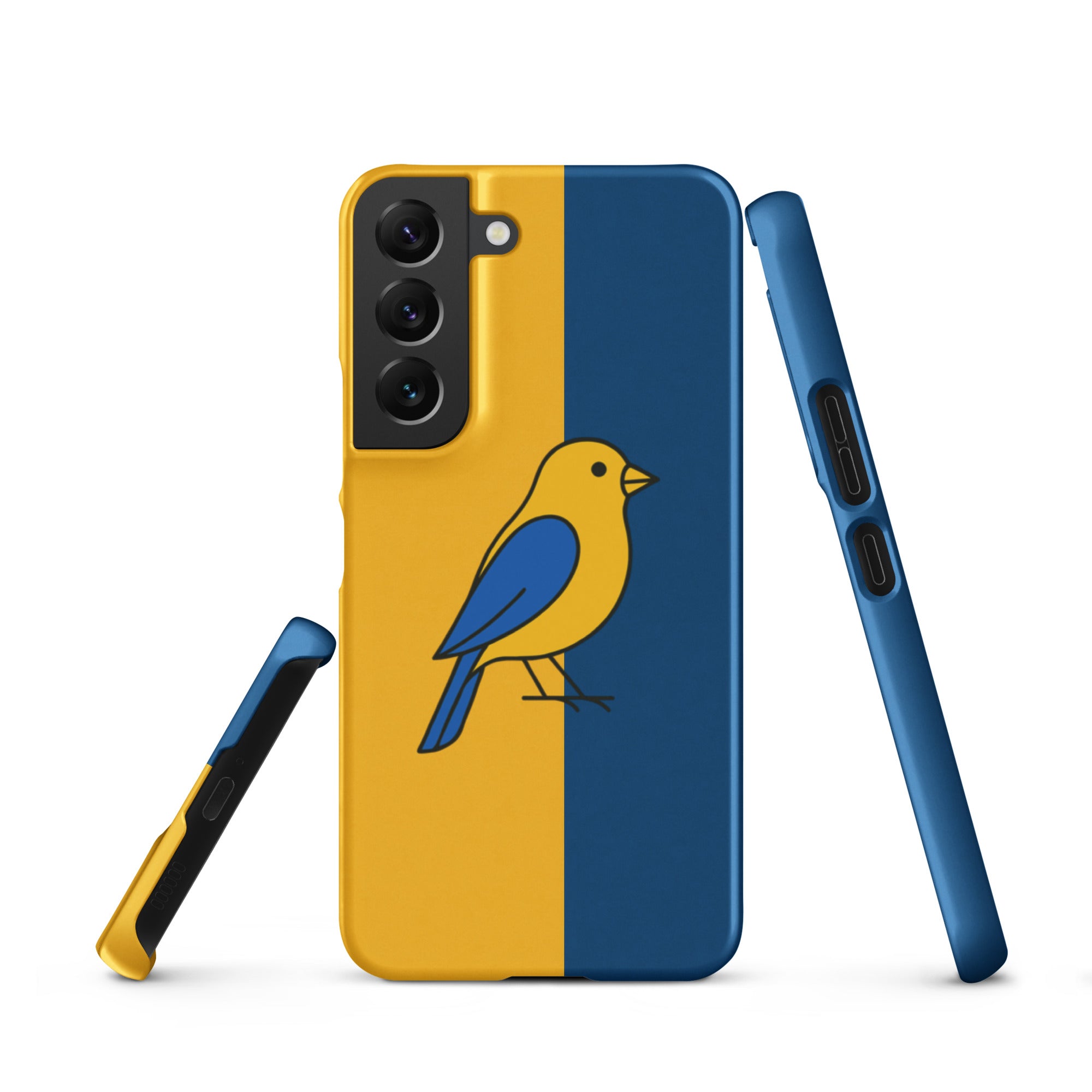 Foto di - Cover Resistente e Sottile Samsung - Compatibile con Ricarica Wireless - Giallo Blu-Smartphone-Biiply