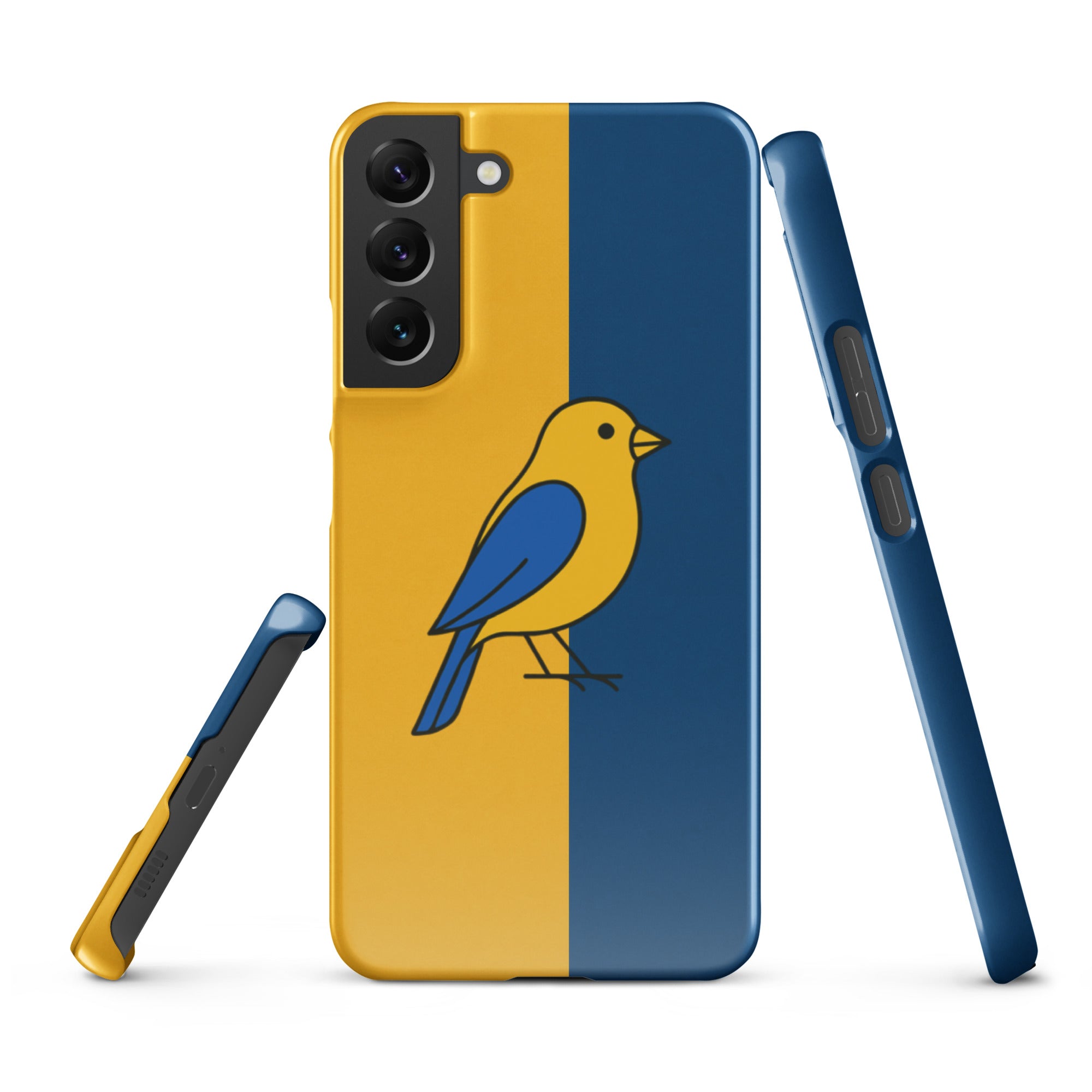 Foto di - Cover Resistente e Sottile Samsung - Compatibile con Ricarica Wireless - Giallo Blu-Smartphone-Biiply