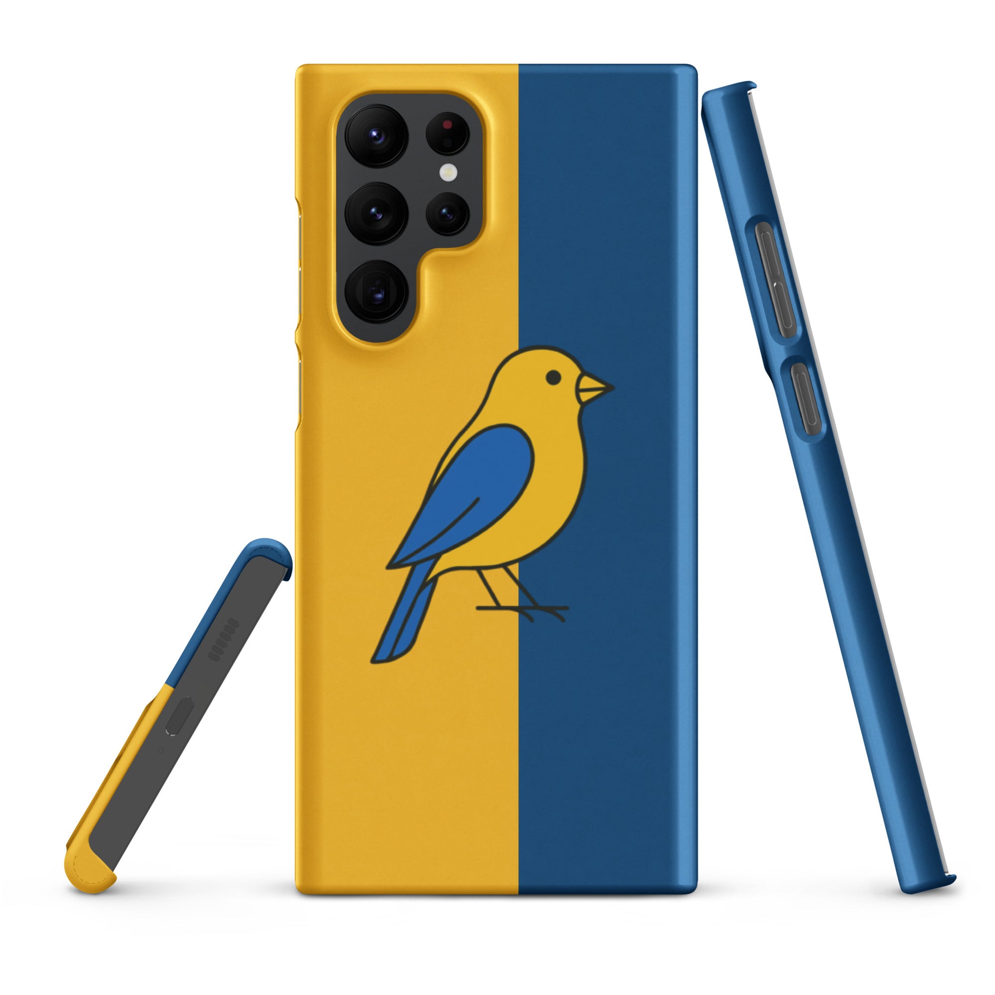 Foto di - Cover Resistente e Sottile Samsung - Compatibile con Ricarica Wireless - Giallo Blu-Smartphone-Biiply