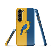 Foto di - Cover Resistente e Sottile Samsung - Compatibile con Ricarica Wireless - Giallo Blu-Smartphone-Biiply