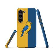 Foto di - Cover Resistente e Sottile Samsung - Compatibile con Ricarica Wireless - Giallo Blu-Smartphone-Biiply