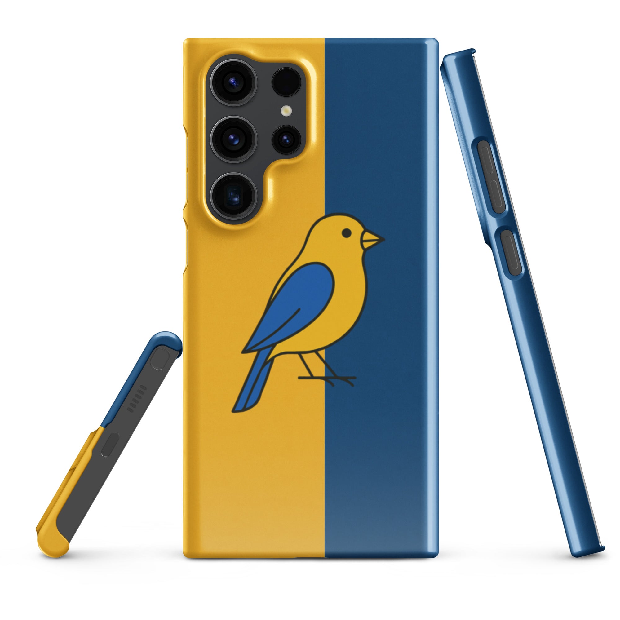 Foto di - Cover Resistente e Sottile Samsung - Compatibile con Ricarica Wireless - Giallo Blu-Smartphone-Biiply