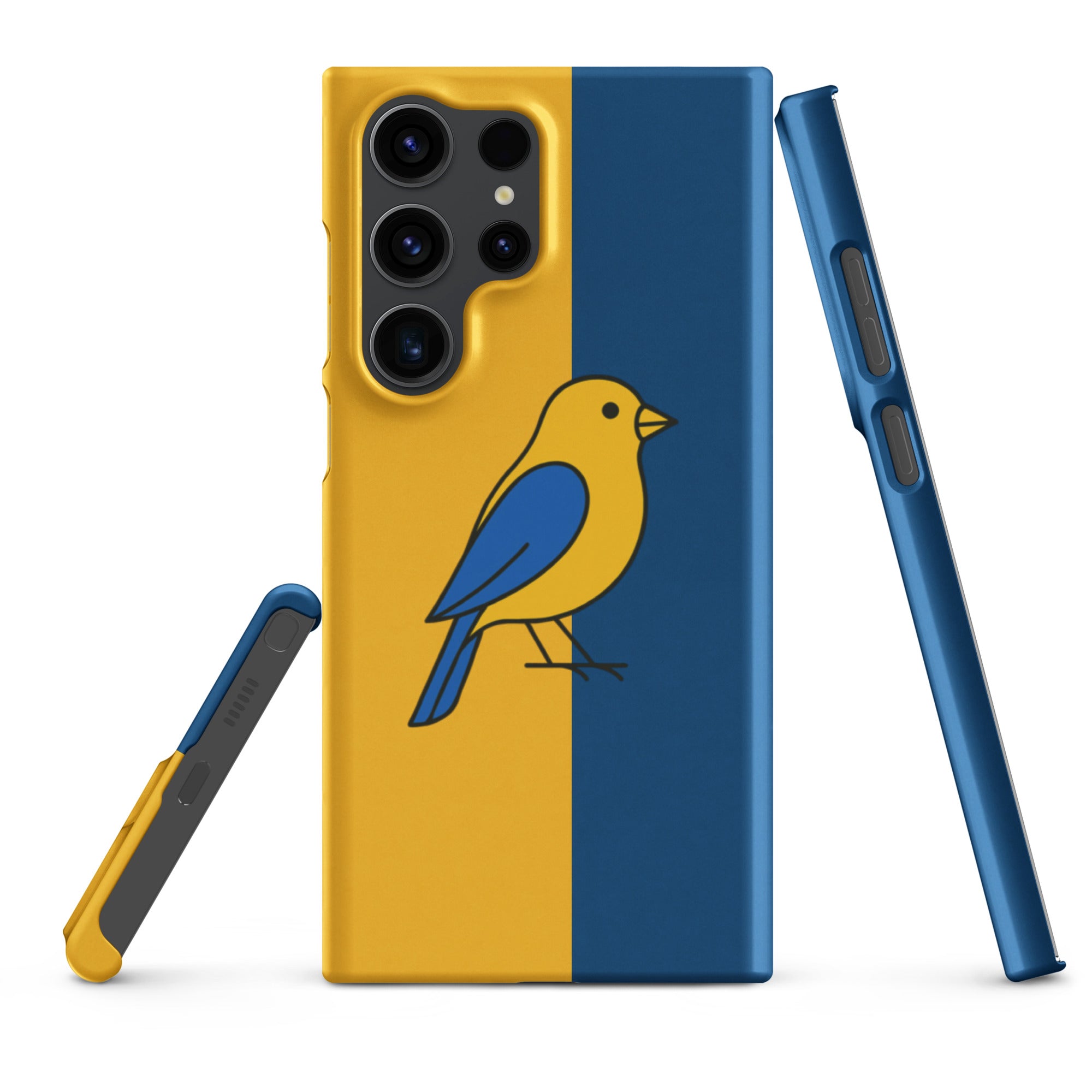 Foto di - Cover Resistente e Sottile Samsung - Compatibile con Ricarica Wireless - Giallo Blu-Smartphone-Biiply
