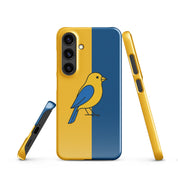 Foto di - Cover Resistente e Sottile Samsung - Compatibile con Ricarica Wireless - Giallo Blu-Smartphone-Biiply