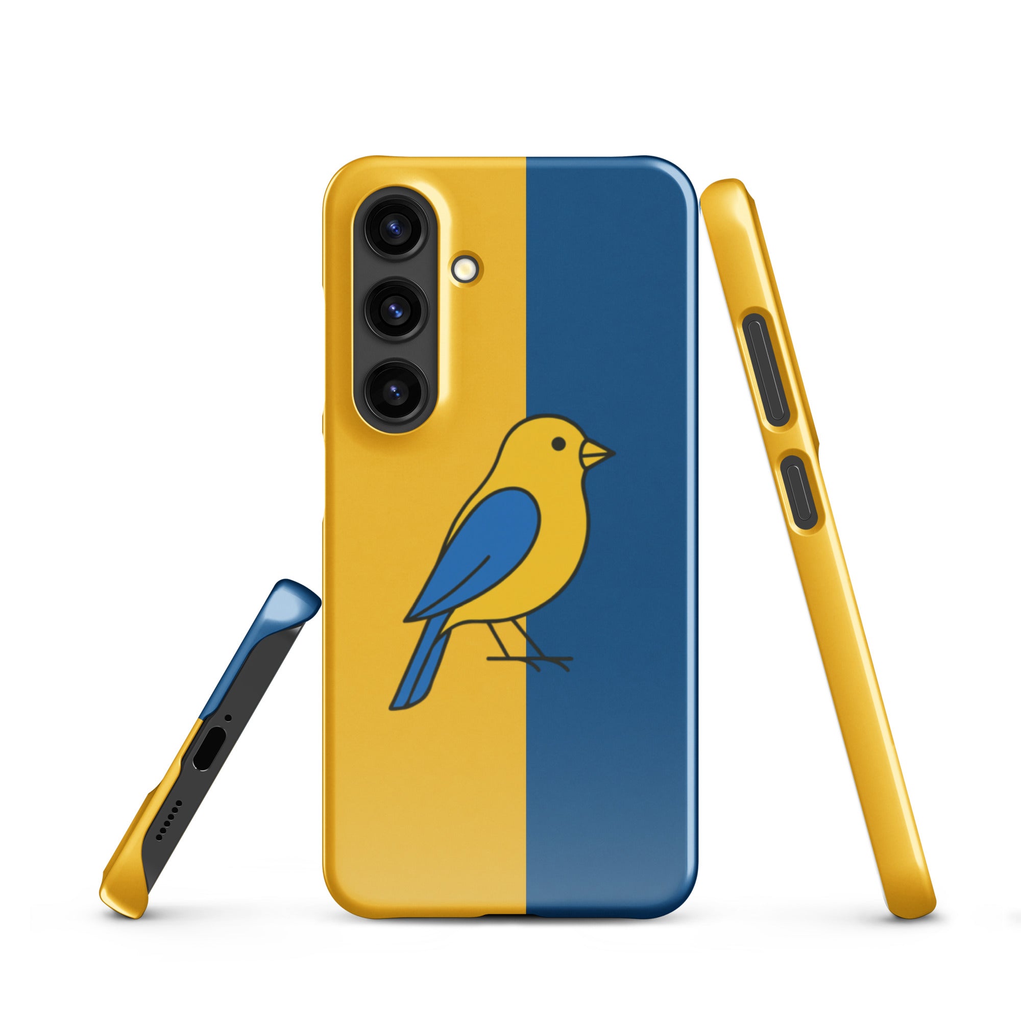Foto di - Cover Resistente e Sottile Samsung - Compatibile con Ricarica Wireless - Giallo Blu-Smartphone-Biiply