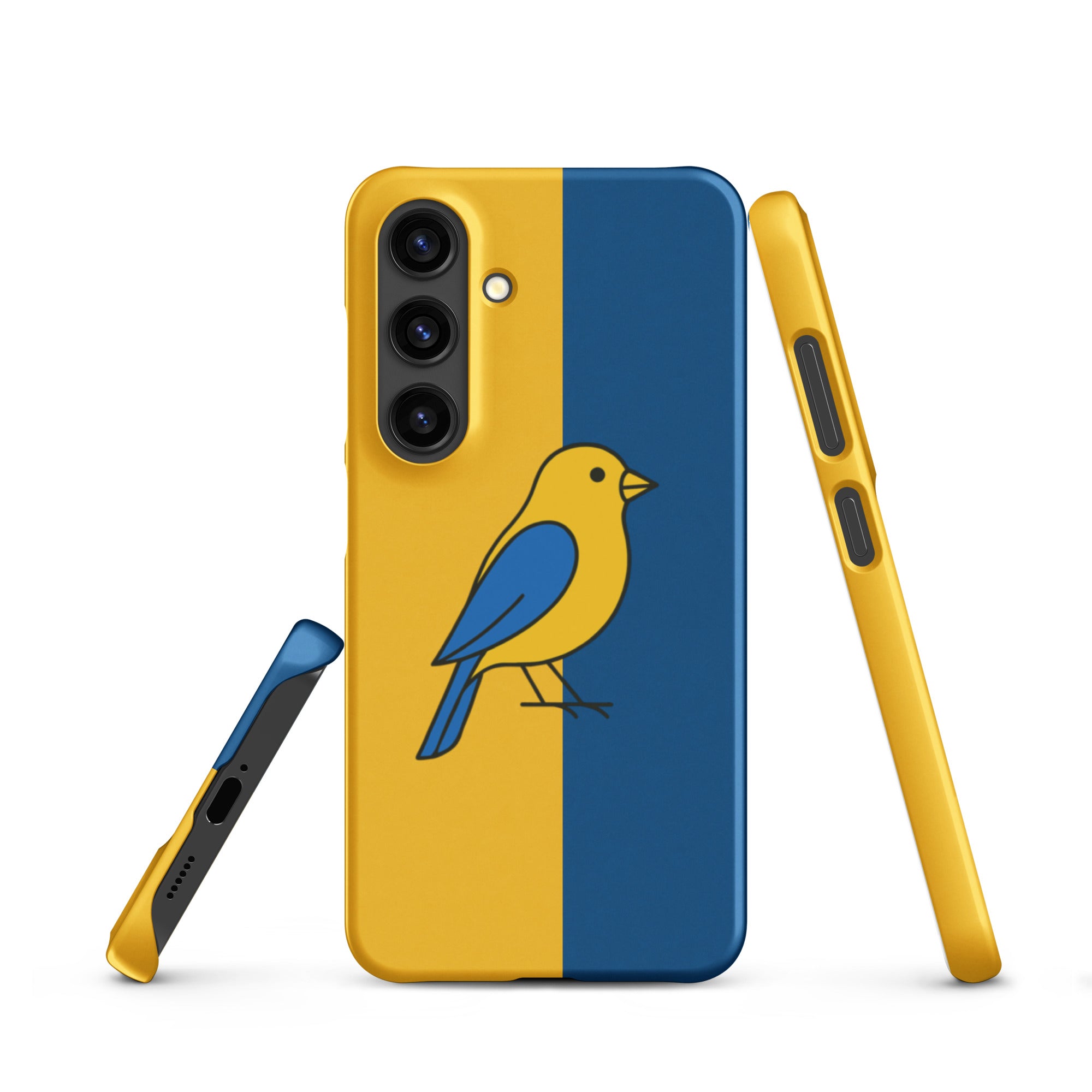 Foto di - Cover Resistente e Sottile Samsung - Compatibile con Ricarica Wireless - Giallo Blu-Smartphone-Biiply