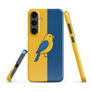 Foto di - Cover Resistente e Sottile Samsung - Compatibile con Ricarica Wireless - Giallo Blu-Smartphone-Biiply