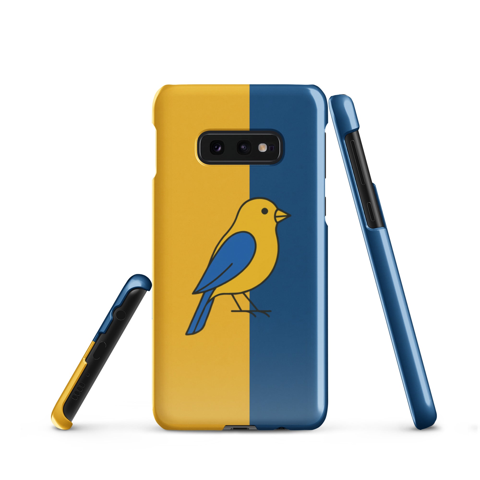 Foto di - Cover Resistente e Sottile Samsung - Compatibile con Ricarica Wireless - Giallo Blu-Smartphone-Biiply