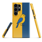 Foto di - Cover Resistente e Sottile Samsung - Compatibile con Ricarica Wireless - Giallo Blu-Smartphone-Biiply