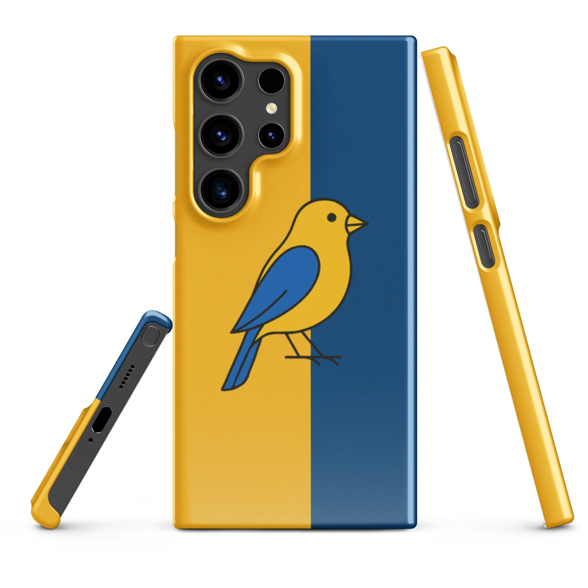 Foto di - Cover Resistente e Sottile Samsung - Compatibile con Ricarica Wireless - Giallo Blu-Smartphone-Biiply