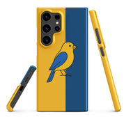 Foto di - Cover Resistente e Sottile Samsung - Compatibile con Ricarica Wireless - Giallo Blu-Smartphone-Biiply