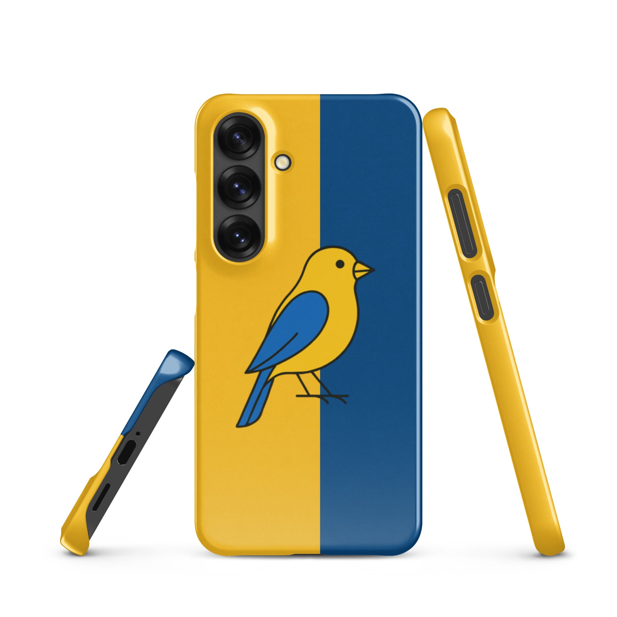 Foto di - Cover Resistente e Sottile Samsung - Compatibile con Ricarica Wireless - Giallo Blu-Smartphone-Biiply