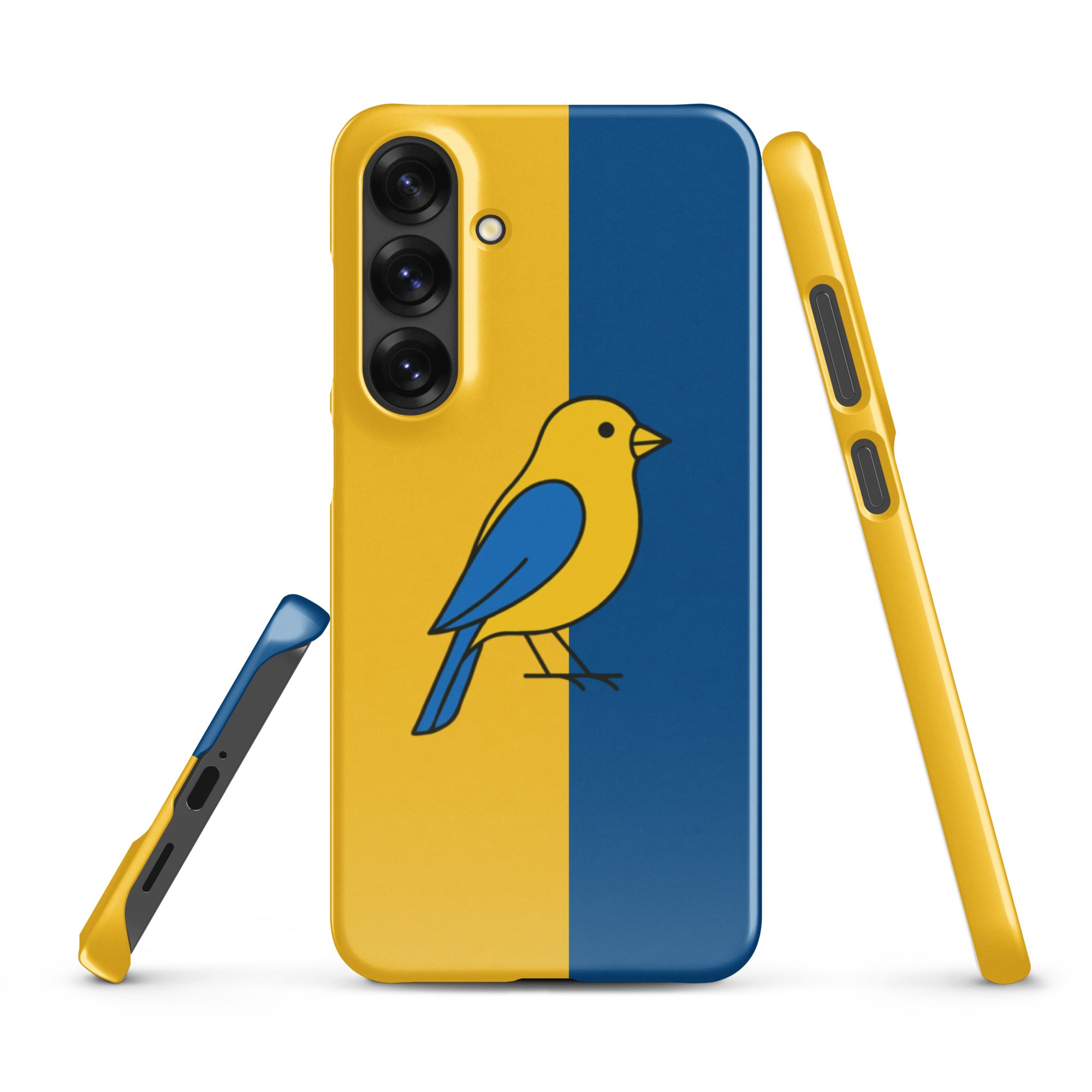 Foto di - Cover Resistente e Sottile Samsung - Compatibile con Ricarica Wireless - Giallo Blu-Smartphone-Biiply