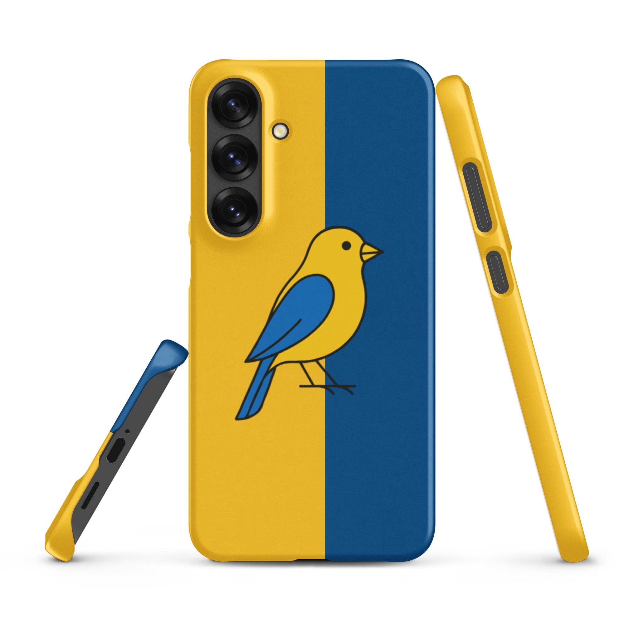 Foto di - Cover Resistente e Sottile Samsung - Compatibile con Ricarica Wireless - Giallo Blu-Smartphone-Biiply