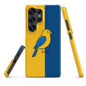 Foto di - Cover Resistente e Sottile Samsung - Compatibile con Ricarica Wireless - Giallo Blu-Smartphone-Biiply