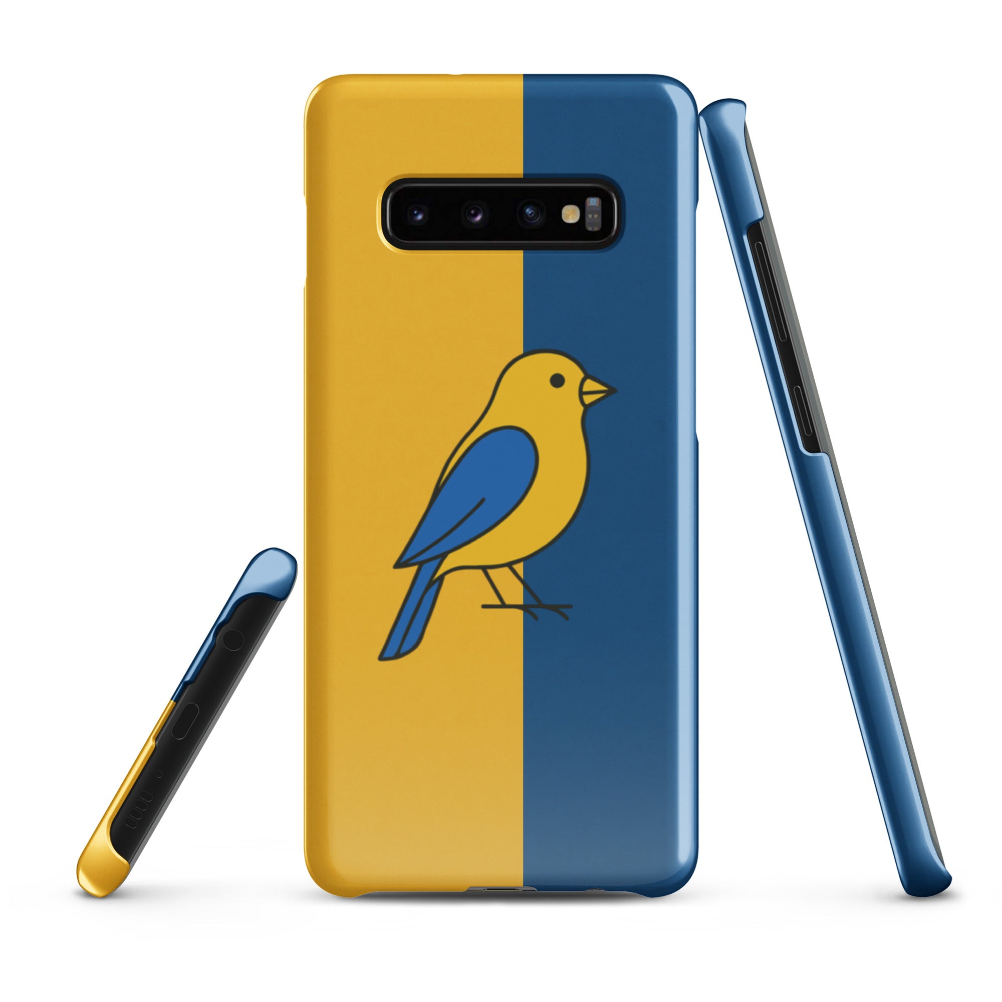 Foto di - Cover Resistente e Sottile Samsung - Compatibile con Ricarica Wireless - Giallo Blu-Smartphone-Biiply