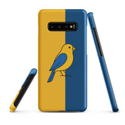 Foto di - Cover Resistente e Sottile Samsung - Compatibile con Ricarica Wireless - Giallo Blu-Smartphone-Biiply