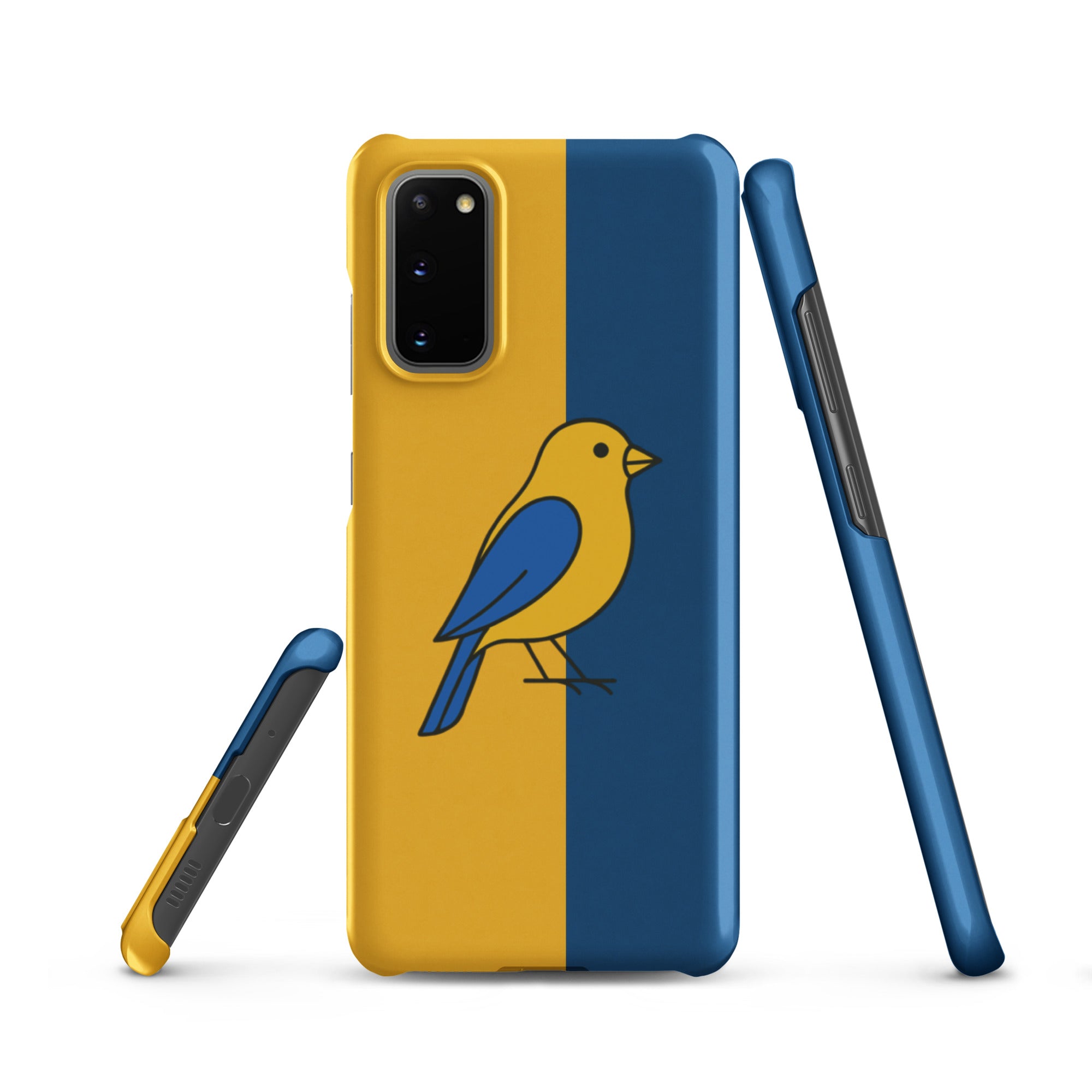 Foto di - Cover Resistente e Sottile Samsung - Compatibile con Ricarica Wireless - Giallo Blu-Smartphone-Biiply